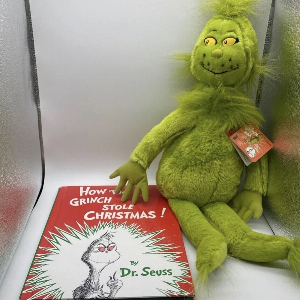 Dr Seuss How‎ The Grinch Stole Christmas Book And NWT Plush